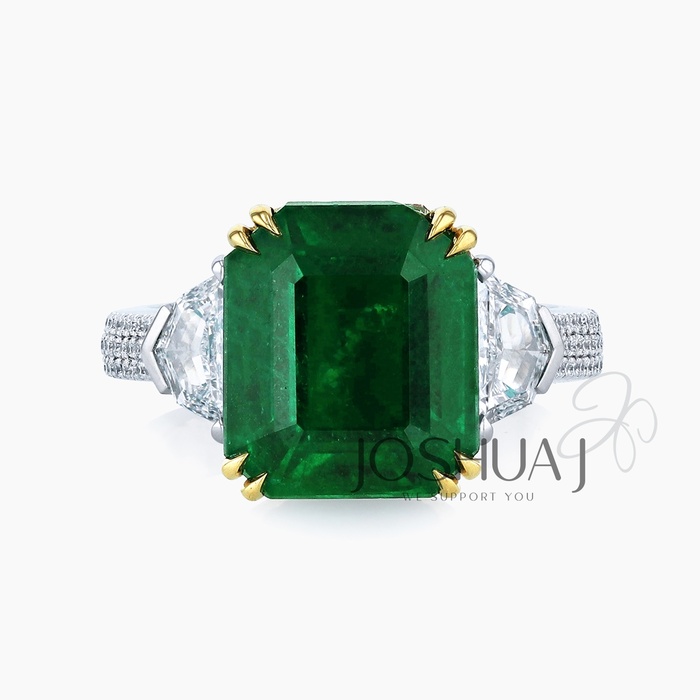 Fancy Yellow Round Emerald Ring