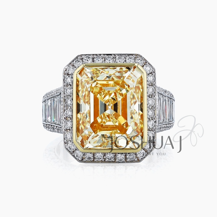 Fancy Light Emerald-Cut Diamond Ring