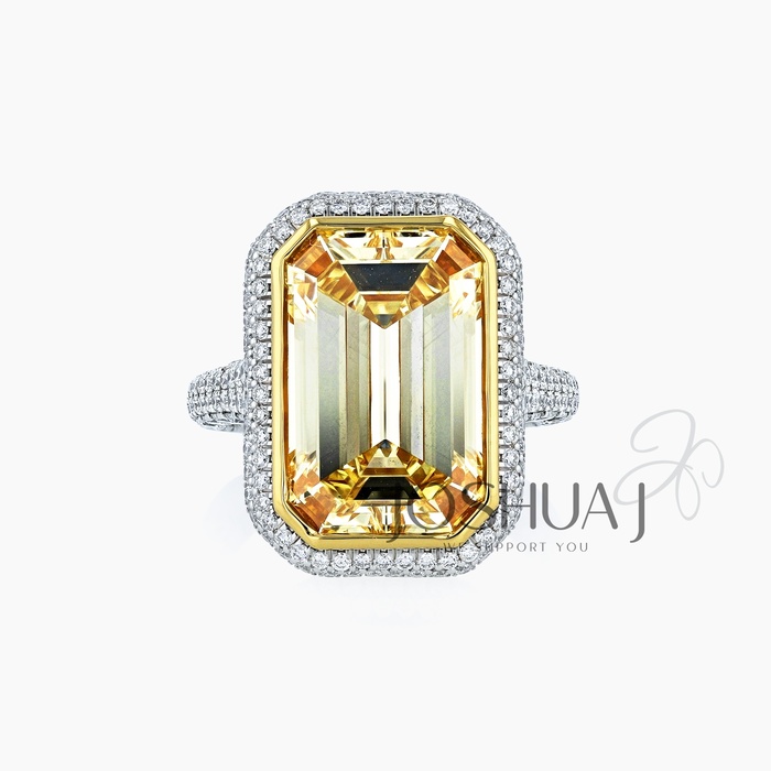 Fancy Light Emerald-Cut Diamond Ring