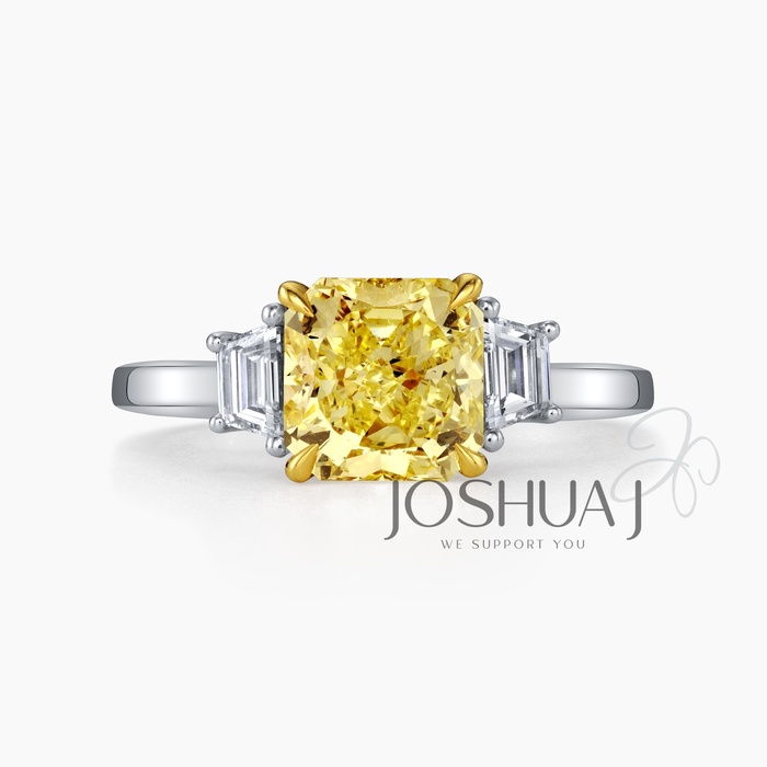 Fancy Yellow Radiant Diamond Ring