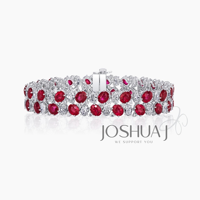 Oval Ruby Bracelet