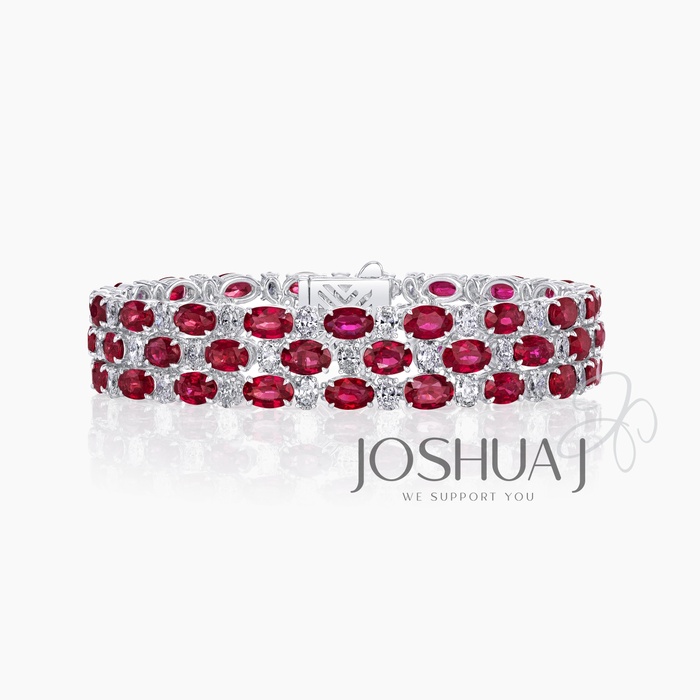 Oval Ruby Bracelet