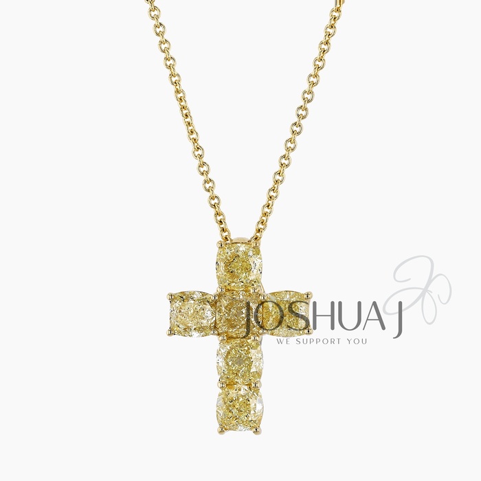 Fancy Light Cushion Diamond Necklace