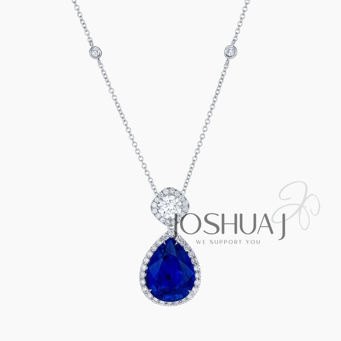 Pear Sapphire Necklace