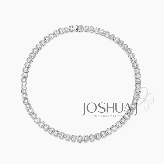 Cushion Diamond Necklace