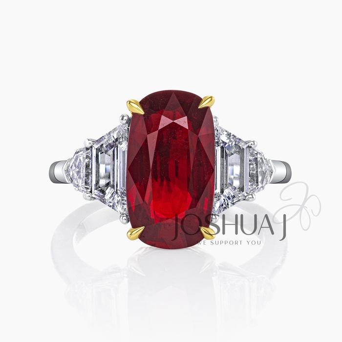 Cushion Ruby Ring