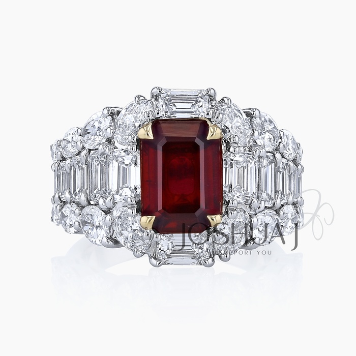 Emerald-Cut Ruby Ring