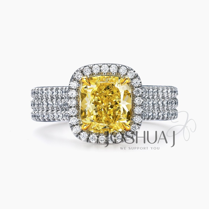 Fancy Light Cushion Diamond Halo Ring