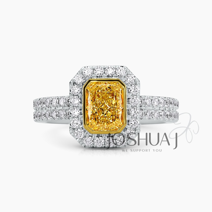 Fancy Light Radiant Diamond Ring