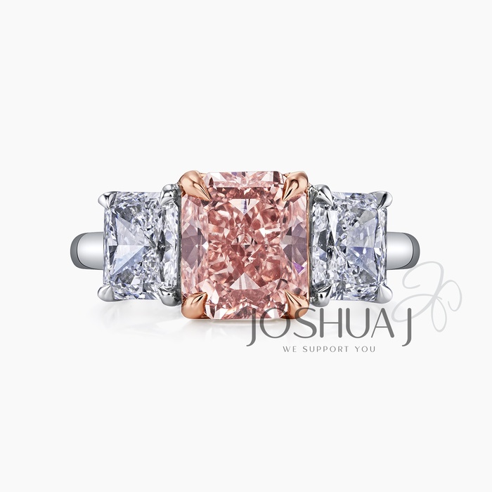 Radiant Diamond Three-Stone Ring