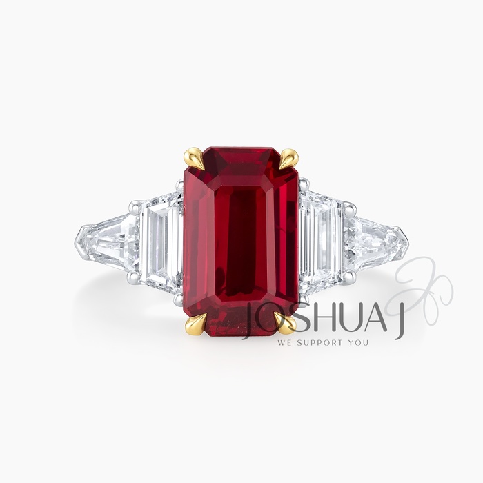 Emerald-Cut Ruby Ring