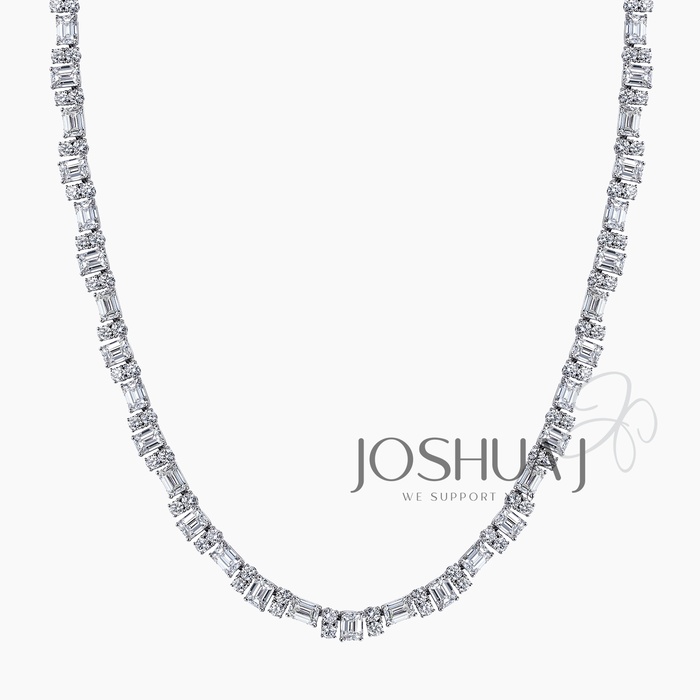 Emerald-Cut Diamond Necklace