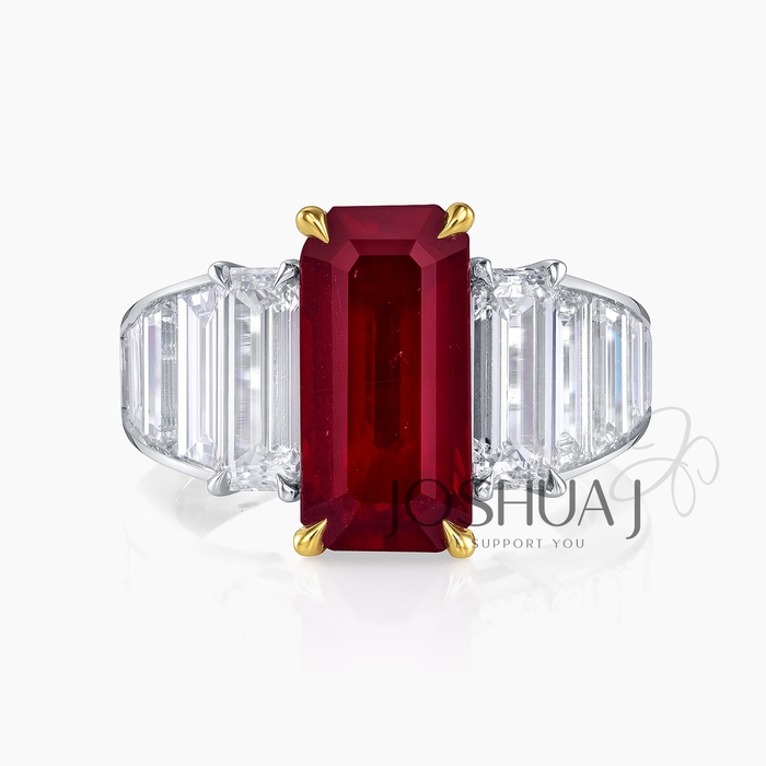 Emerald-Cut Ruby Ring