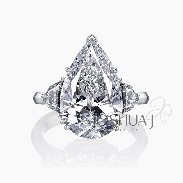 Pear Diamond Three-Stone Ring
