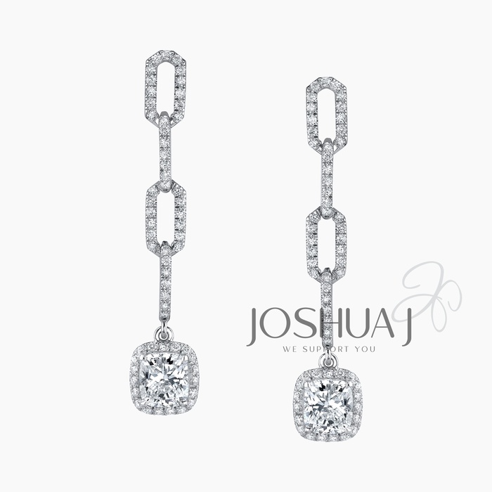 Cushion Diamond Earrings
