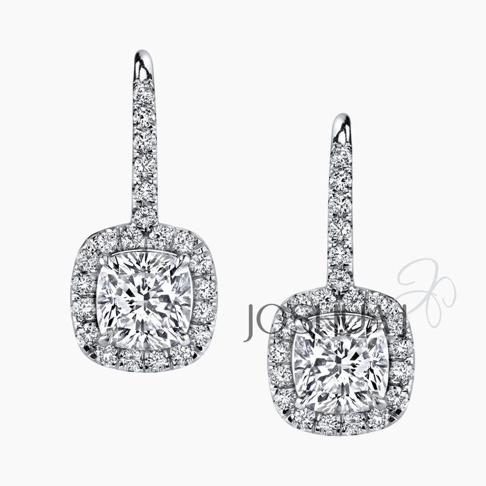 Cushion Diamond Earrings