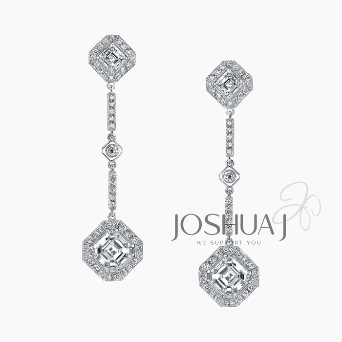 Asscher Diamond Earrings