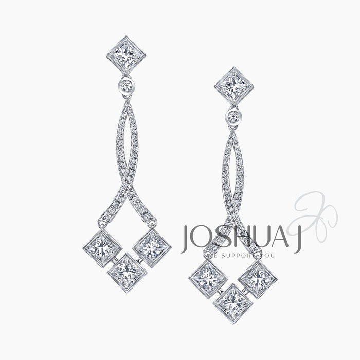Princess Diamond Earrings
