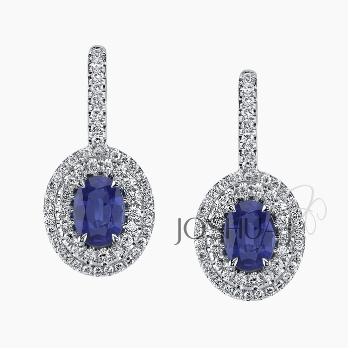 Oval Sapphire Earrings