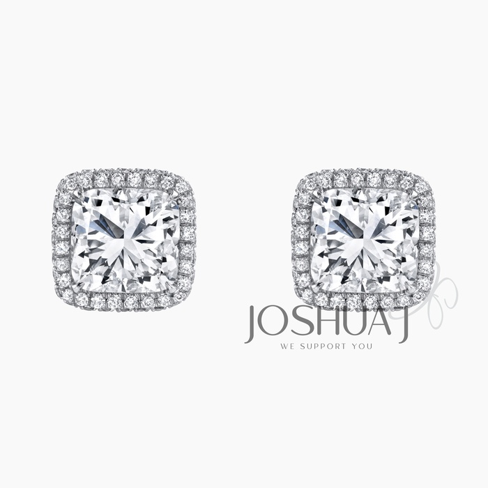 Cushion Diamond Earrings