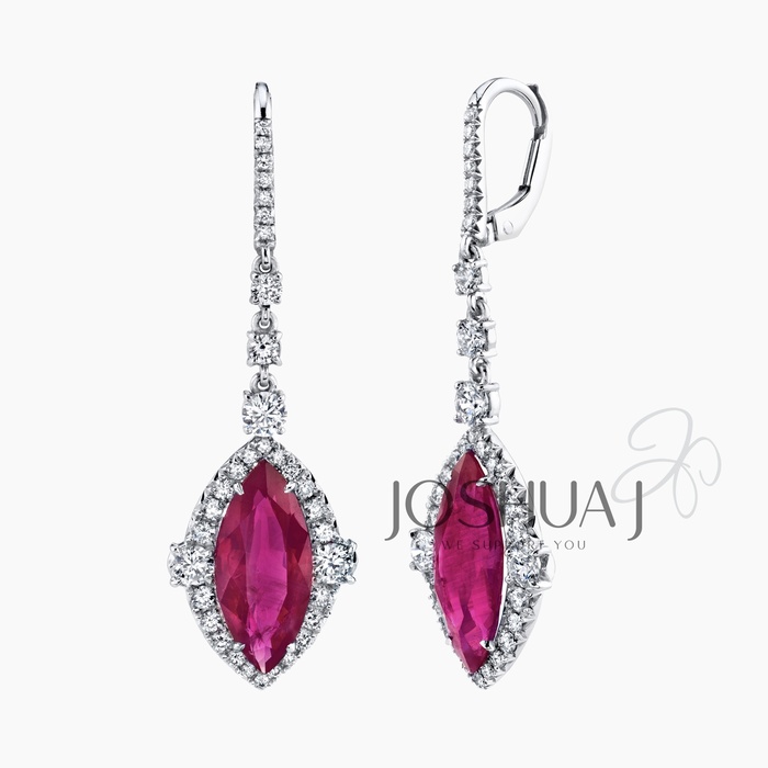 Marquise Ruby Earrings
