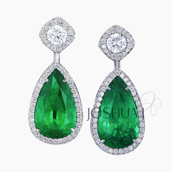 Pear Emerald Earrings