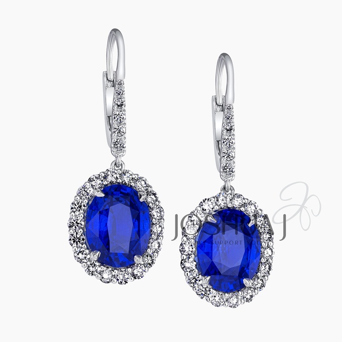 Oval Sapphire Earrings