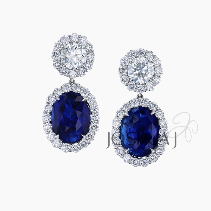Oval Sapphire Earrings