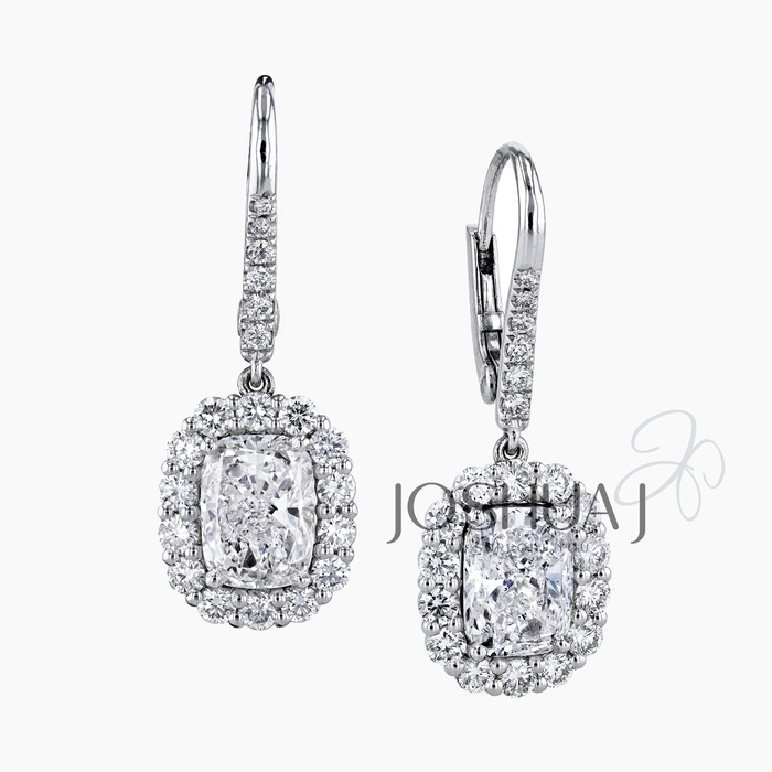 Cushion Diamond Earrings