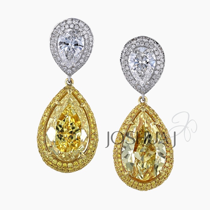 Fancy Yellow Diamond Earrings