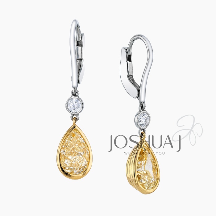 Pear Diamond Drop Earrings