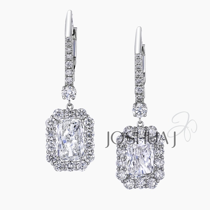 Radiant Diamond Drop Earrings