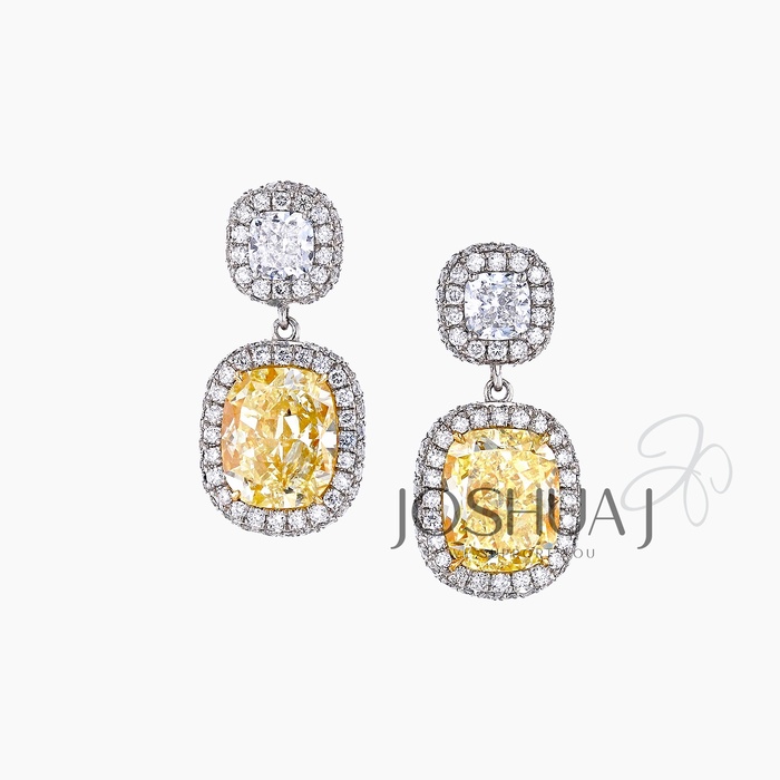 Cushion Diamond Earrings