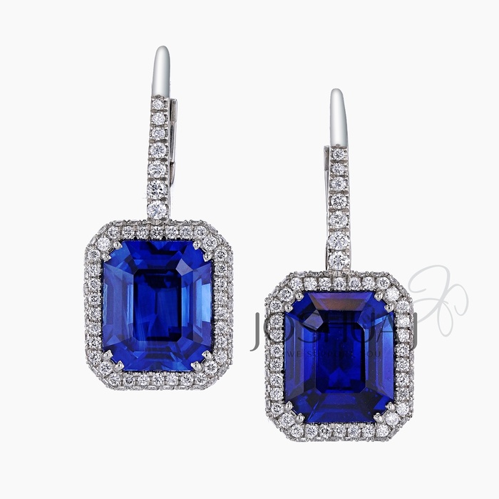 Emerald Halo Earrings