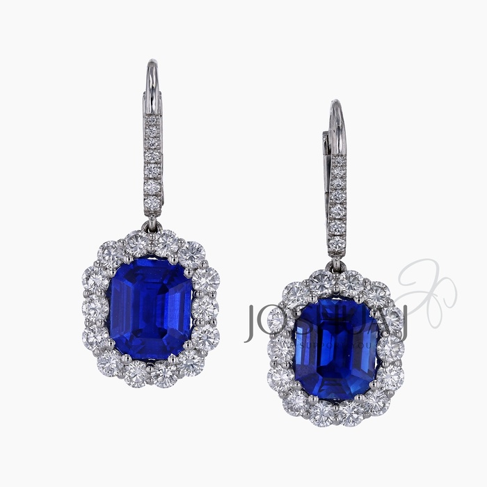 Round Diamond Halo Earrings