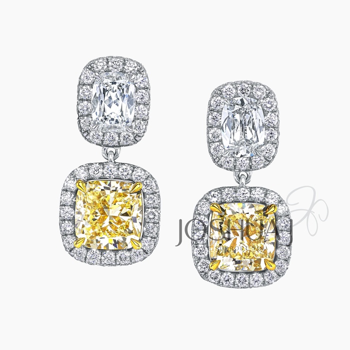 Cushion Diamond Earrings