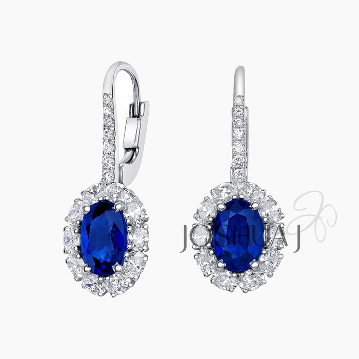 Oval Sapphire Earrings