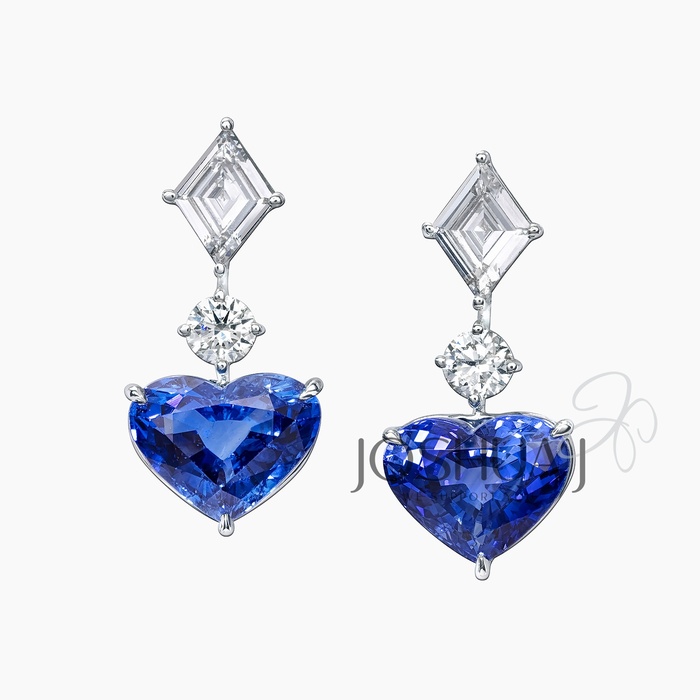 Heart Sapphire Earrings