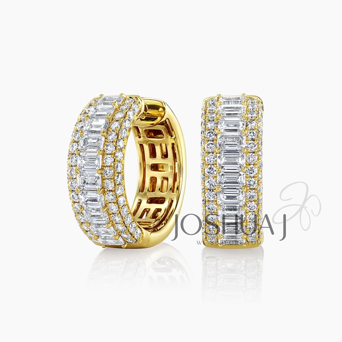 Emerald-Cut Diamond Earrings