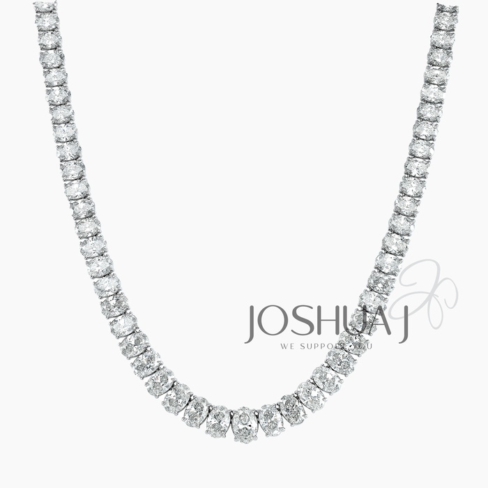 Oval Diamond Riviera Necklace