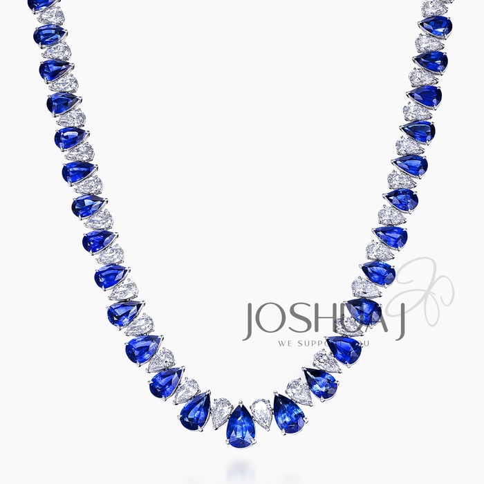 Pear Sapphire Necklace