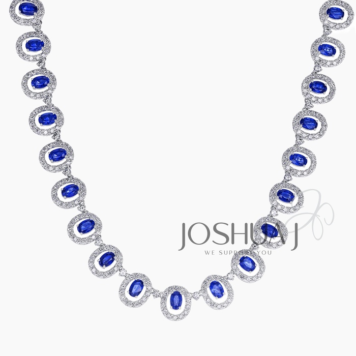 Oval Sapphire Necklace