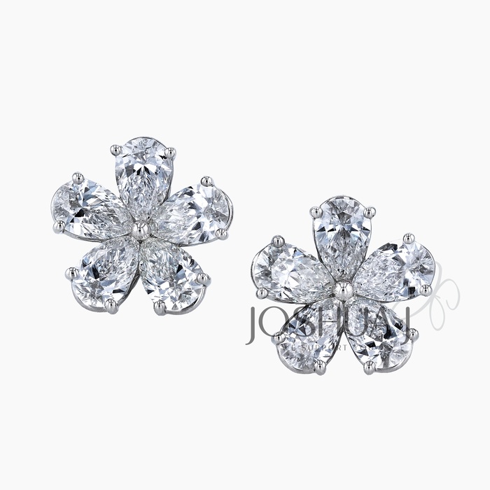 Pear Diamond Stud Earrings