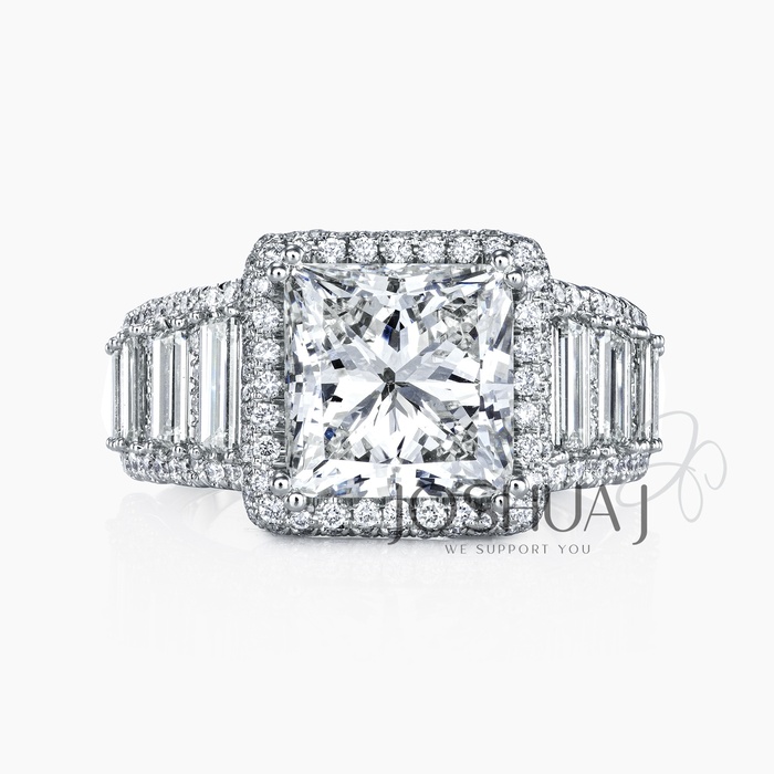 Princess Diamond Halo Ring