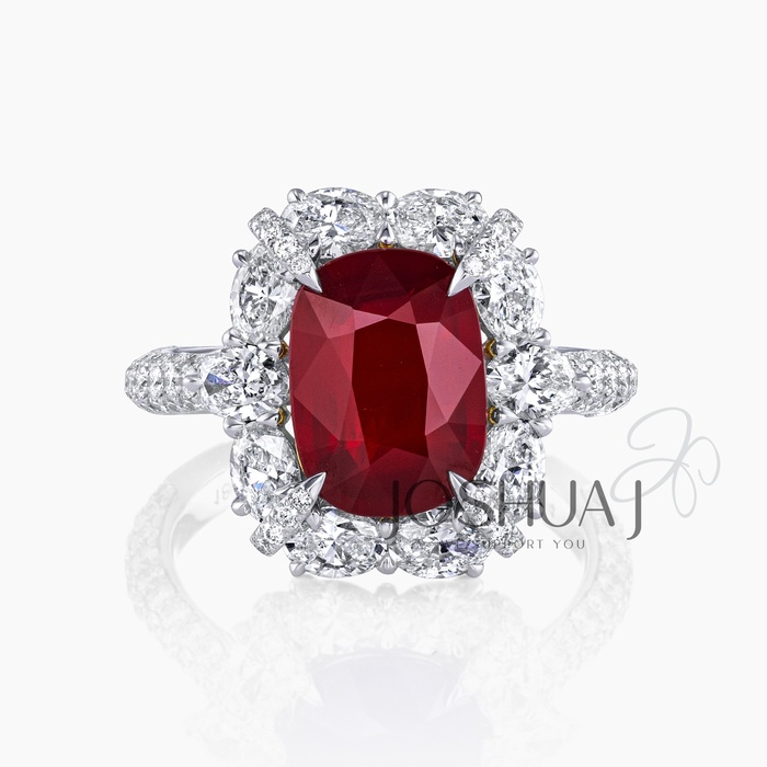 Cushion Ruby Ring