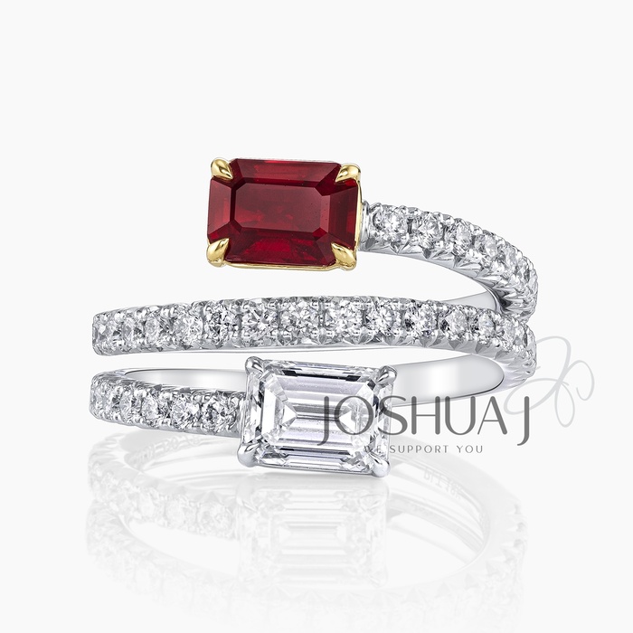 Emerald-Cut Ruby Ring