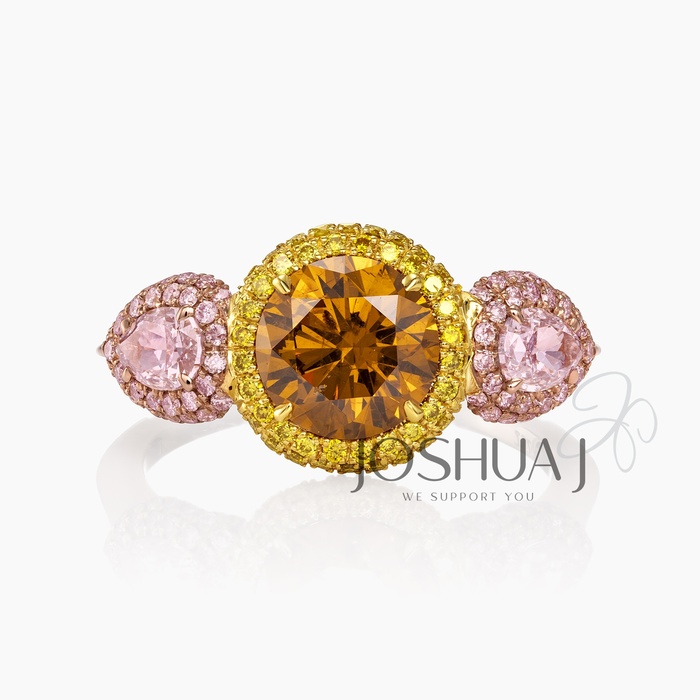 Fancy Light Round Diamond Halo Ring