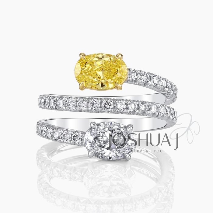 Fancy Yellow Oval Diamond Ring