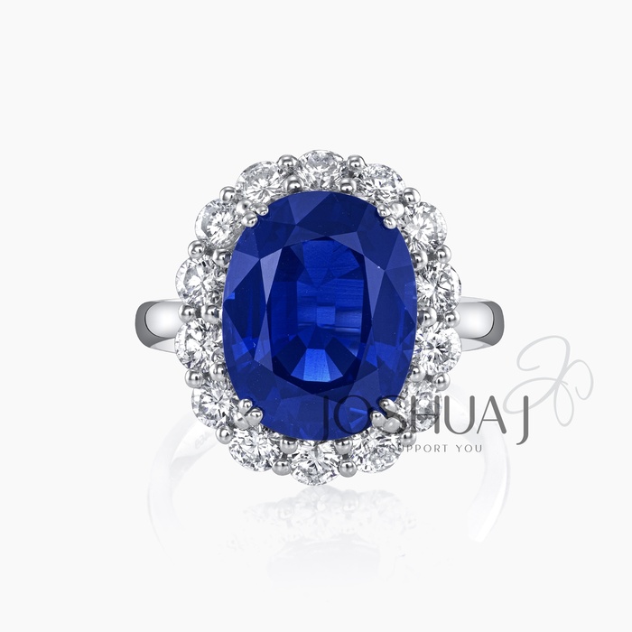 Oval Sapphire Halo Ring