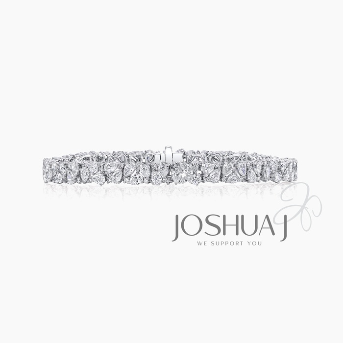 Pear Diamond Cluster Bracelet